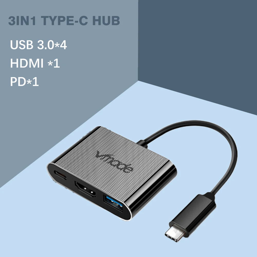 Typec-CB09A Vmade usb-хаб C концентратор для Мульти USB 3,0 HDMI адаптер док-станция для MacBook Pro Аксессуары USB-C type C 3,0 разветвитель 3 порта USB C концентратор - Цвет: Typec-CB09A