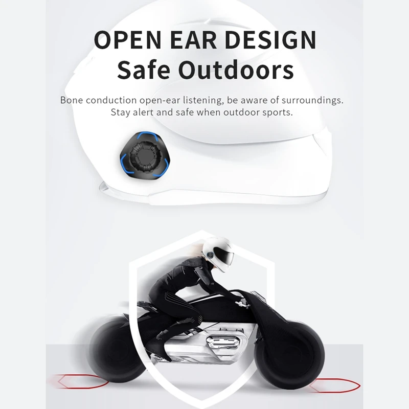 

Motorcycle Helmet Headphone Bone Conduction Wireless Bluetooth Headset Waterproof Helmet Hands-Free Telephone Headphone