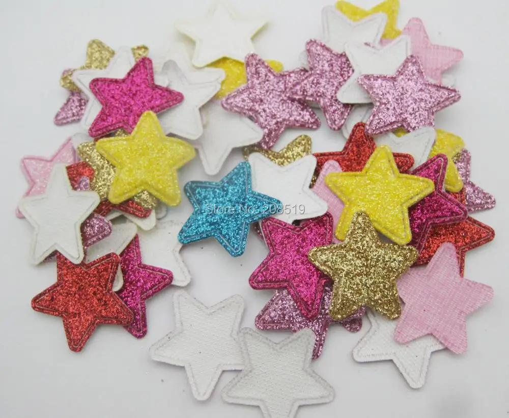 

PANOVS 22MM Star Appliques 100Pcs Randomly DIY Scrapbooking Craft Accessories