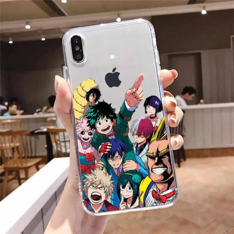 

Japan anime my hero academia Phone Cases Transparent soft For iphone 5 5s 5c se 6 6s 7 8 11 12 plus mini x xs xr pro max