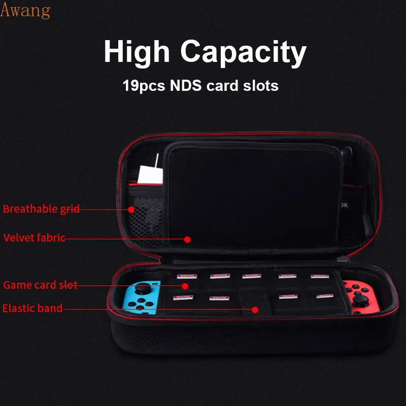 hot high quality switch storage bag canvas eva protective hard case travel carrying game console handbag for nintendo switch free global shipping