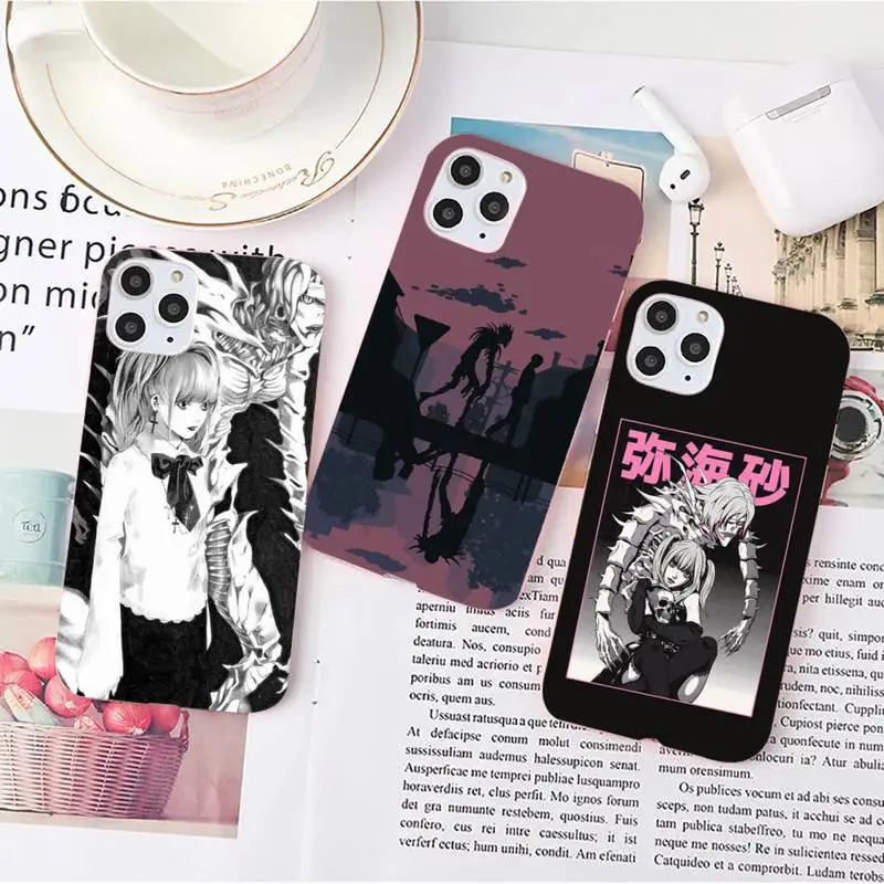 

Death Note Anime Cartoon Manga Phone Case Pink Color For iPhone 13 12 11 X XR XS Pro Max Mini 6 7 8 Plus Cover Coque Funda