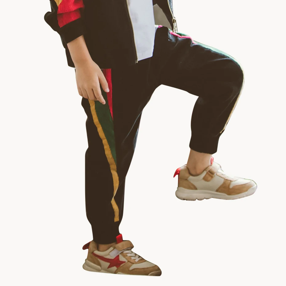 Штаны для мальчиков плотные вельветовые штаны детские средней посадки