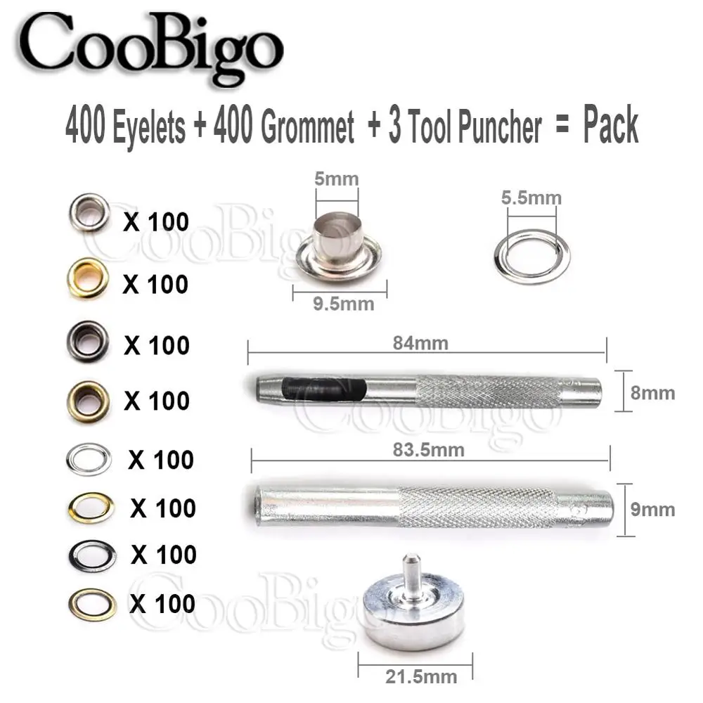 Металлические застежки и формы для скрапбукинга 400 шт. 5 мм 4 цвета | Дом сад