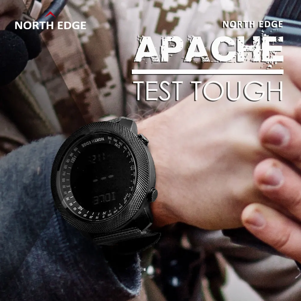 north edge apache smart watch men sport smartwatch for running climbing swimming compass altimeter barometer waterproof 50m free global shipping