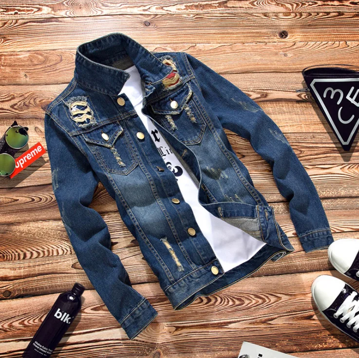 Новинка 2019 весенне-осенняя куртка пилота джинсовая мужская повседневная модная