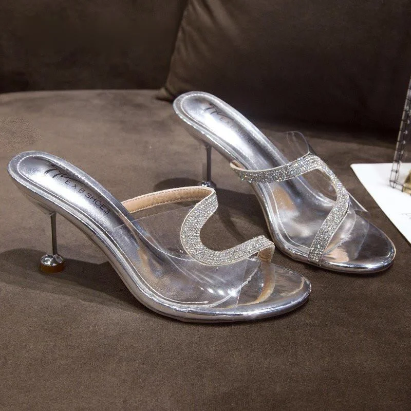 

Transparent PVC Women Fashion Sandals Crystal Clear Cup Stiletto Heels Pumps Sexy Summer Shoes Peep Toe Pumps Women 2021