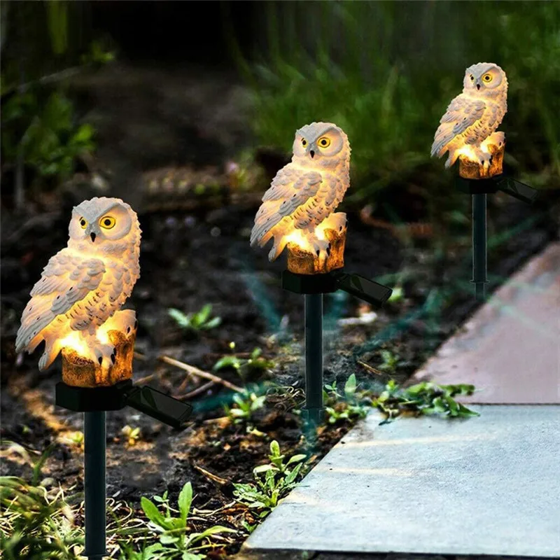 

Solar Lights Solar White/brown Owl Lights Outdoor Waterproof Led Solar Power Garden Light Decoration for Patio Garden Yard Lamp