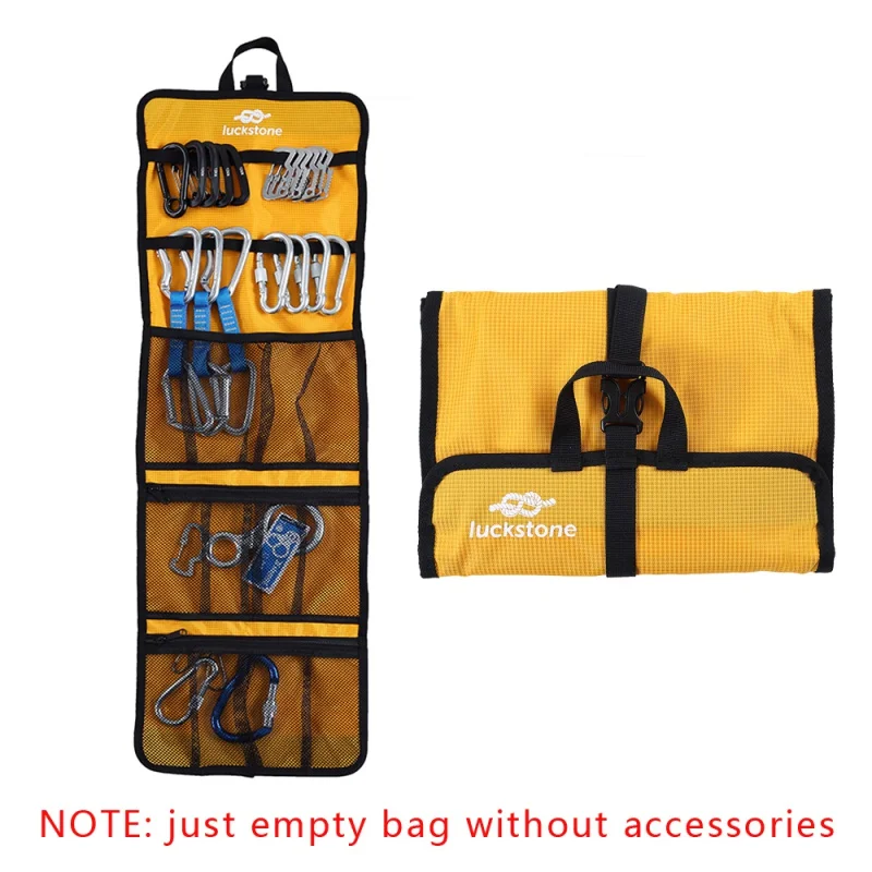 

Multifunctional Folding Carabiner Hook Gear Climbing Wall Equipment Collection Arrange Bag Climbing Rock Quickdraw Sling