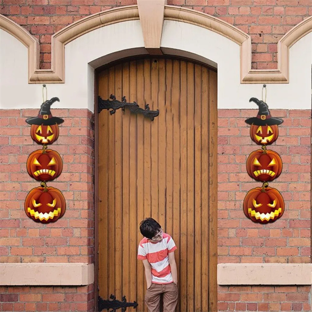 Креативный Тыквенный Фонарь с подвеской на окно для Хэллоуина 2 шт Вечерние и
