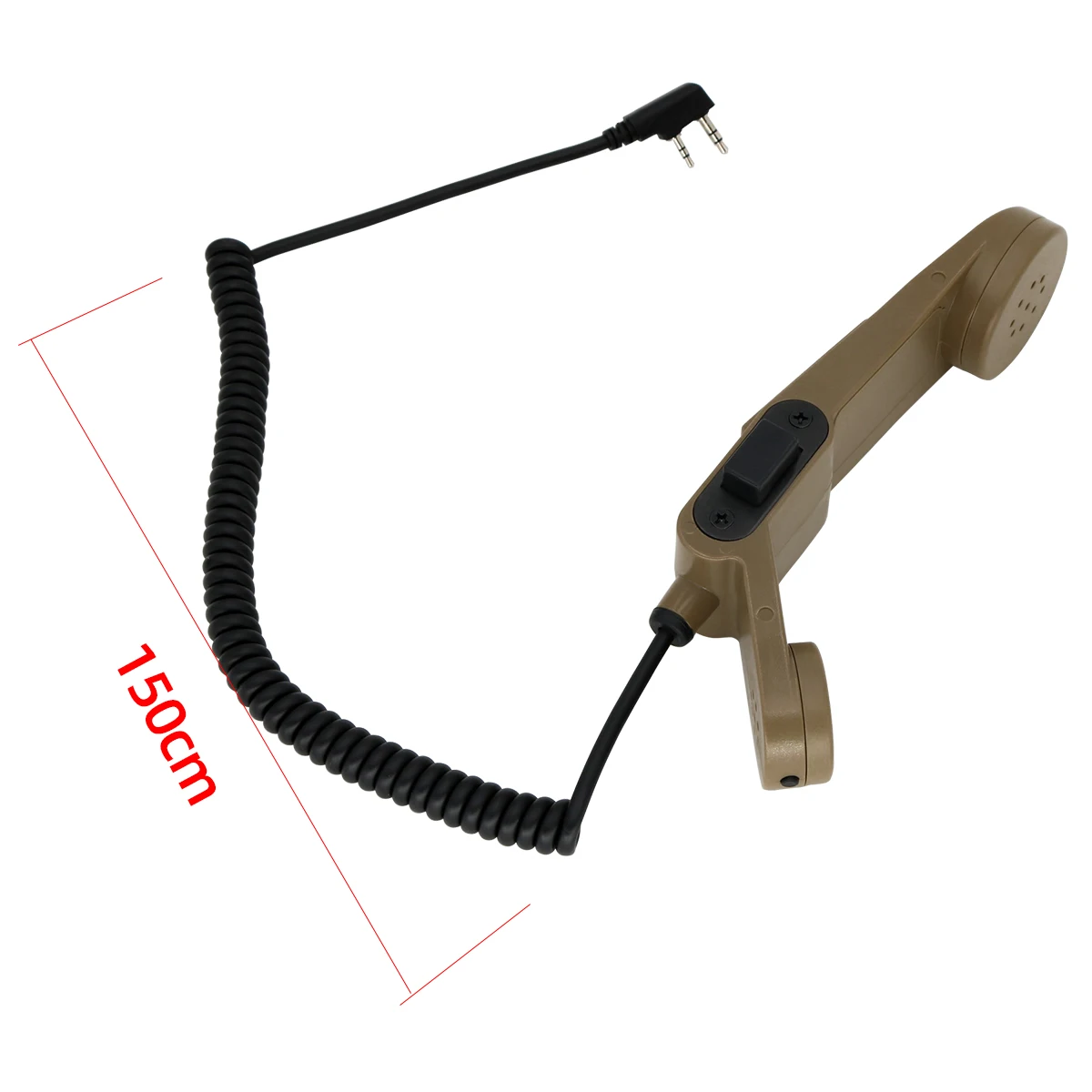 TAC-SKY H250 PTT Military Tactical Intercom PTT 2-Pin Kenwood Plug Handheld Speaker Microphone H250 Ptt DE