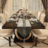 post modern brief rectangular metal neoclassical furniture customization of european and american light luxury dining table