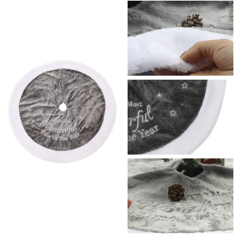 Рождественская юбка снежинка плюшевый меховой ковер украшения для