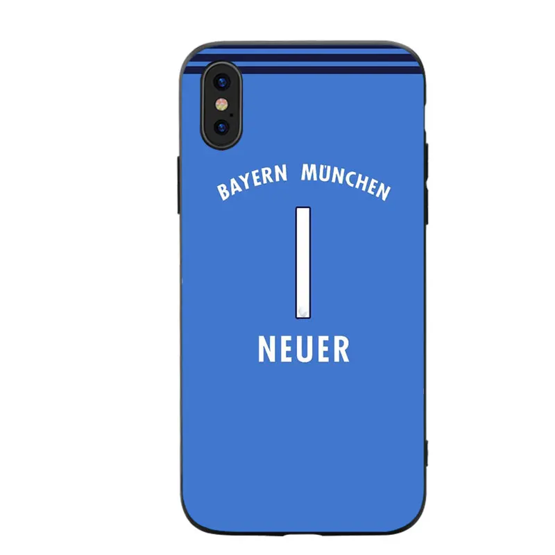 RKQ Bayern Star Jersey Style Soft Silicone Phone Case Cover For Iphone 5S SE 6 6S 7 8 Plus X XS XR 11 Pro Max TPU |