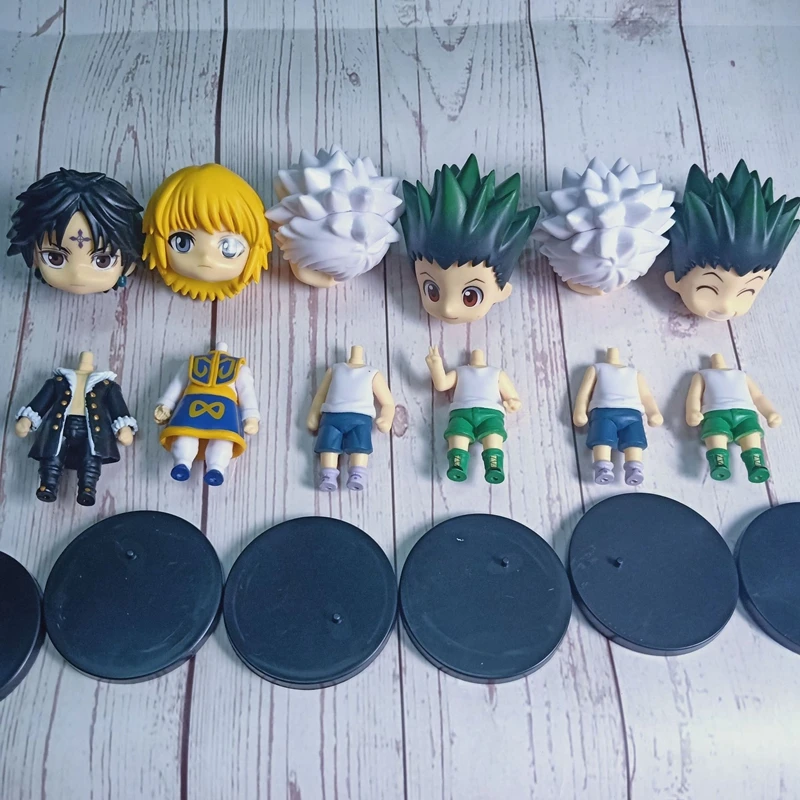 6 шт Hunter x Аниме Рисунок Гон Фрикс хоть Kurapika бригады лидер Kulolo фигурку фигурка