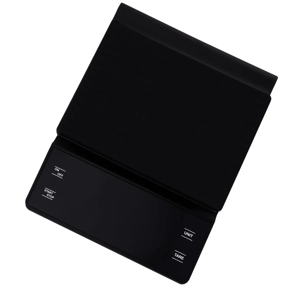 

3kg/0.1g Electronic Coffee Scale with Timer High Accuracy Digital Kitchen Scale Timer Coffee Weight Balance without Battery (Bla