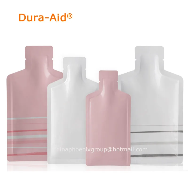 Розовые/белые/Золотые открытые пакеты из алюминиевой фольги в форме бутылки для