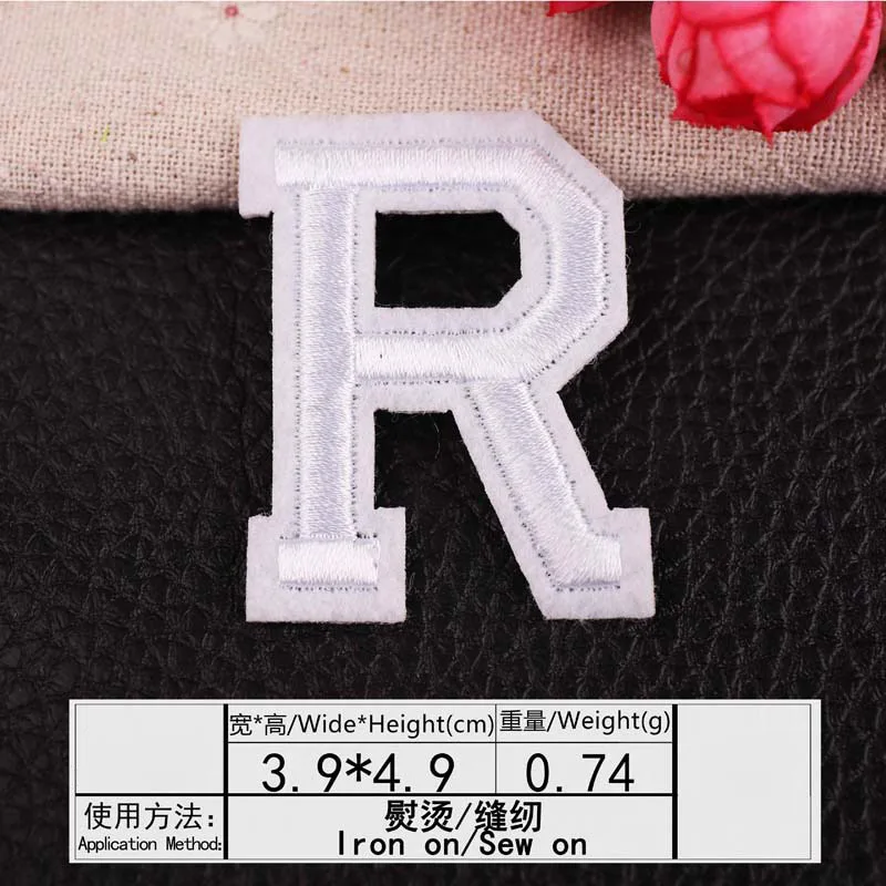 Белая вышивка с буквами, нашивка с теплопередачей, железная пришивка, нашивки для DIY футболок, одежда, наклейки, декоративные аппликации, 47277