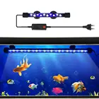 Подводная лампа для рыб, водонепроницаемый светодиодный светильник для аквариума, декоративсветильник освещение для растений, водная трава, 20304050 см, синий и белый свет