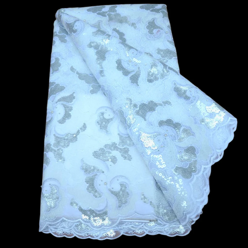 

Высококачественная нигерийская ткань с блестками, свадебные блестки, кружевная ткань с вышивкой для вечернего платья