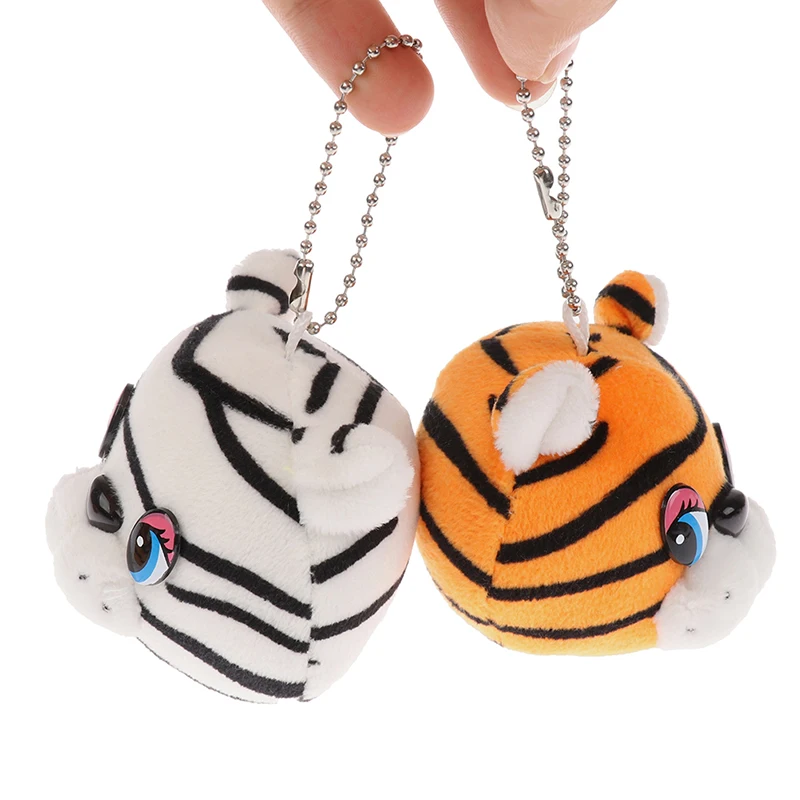 

New 2022 Year Tiger Head Stuffed Plush ToyPendant Gift Keychain Plush Toy Doll