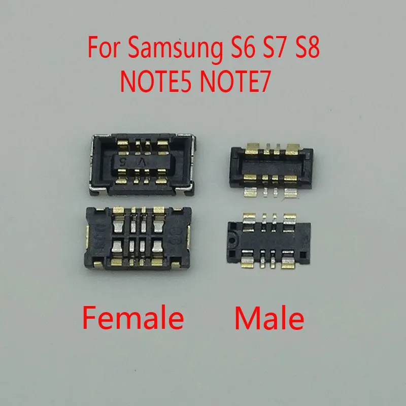 2 шт./лот внутренний зажим для аккумулятора FPC замена контактного разъема Samsung S6 S7