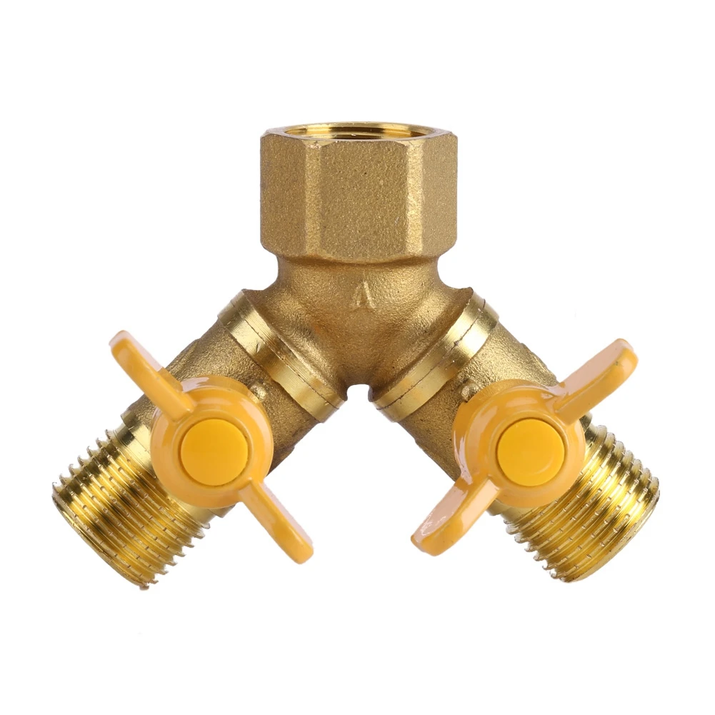 

G1/2 Brass Garden Irrigation 2 Way Double Tap Hose Adapter Dual Faucet Connector for Garden Watering Irrigation Dropshipping