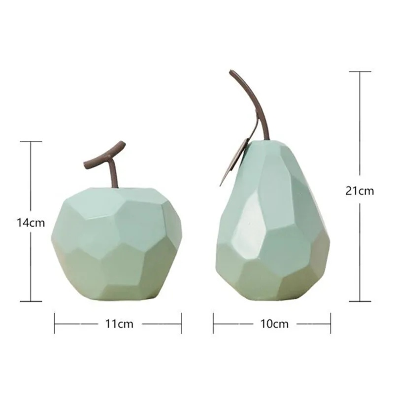 Складная бумажная Геометрическая Статуэтка из смолы с имитацией яблока и груши