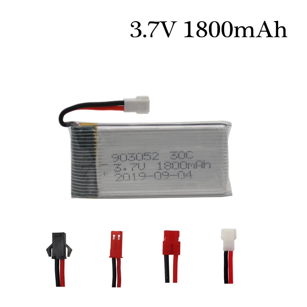 

3.7v 1800mAh Rechargeable Battery for KY601S SYMA X5 X5S X5C X5SC X5SH X5SW X5HW X5UW M18 H5P HQ898 H11D H11C lipo battery 1pcs