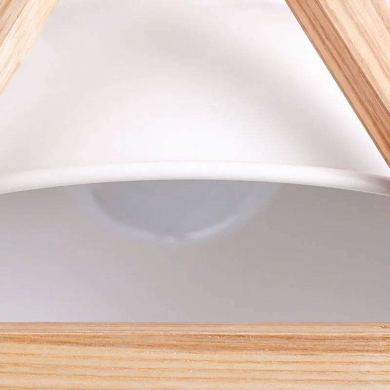 

Vintage loft Japanese Style Diamond 35/45cm pendant light Oak Wood IRon Shade Retro lamp E27 110/220V Cord Hanging light fixture