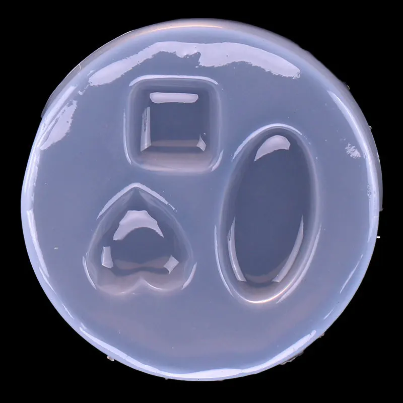 

Heart Suqare Molds Transparent Epoxy Resin Molds Round Solid Silicone Molds For DIY Making Necklace Earrings Jewelry Supplies