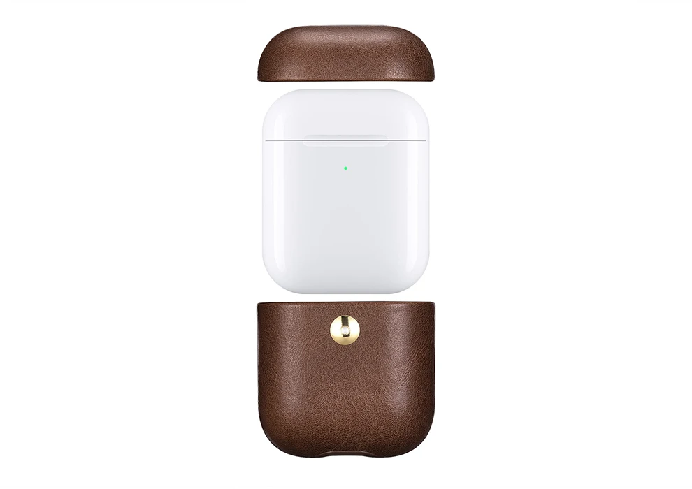 Чехол XOOMZ для Apple Airpods из натуральной кожи для Airpods 1 2 винтажная Защитная сумка для Airpods 2 1 жесткий чехол для ПК