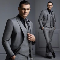 mens 3 piece wedding groom tuxedo party dress business slim suit jacket male blazer pants vest costume homme