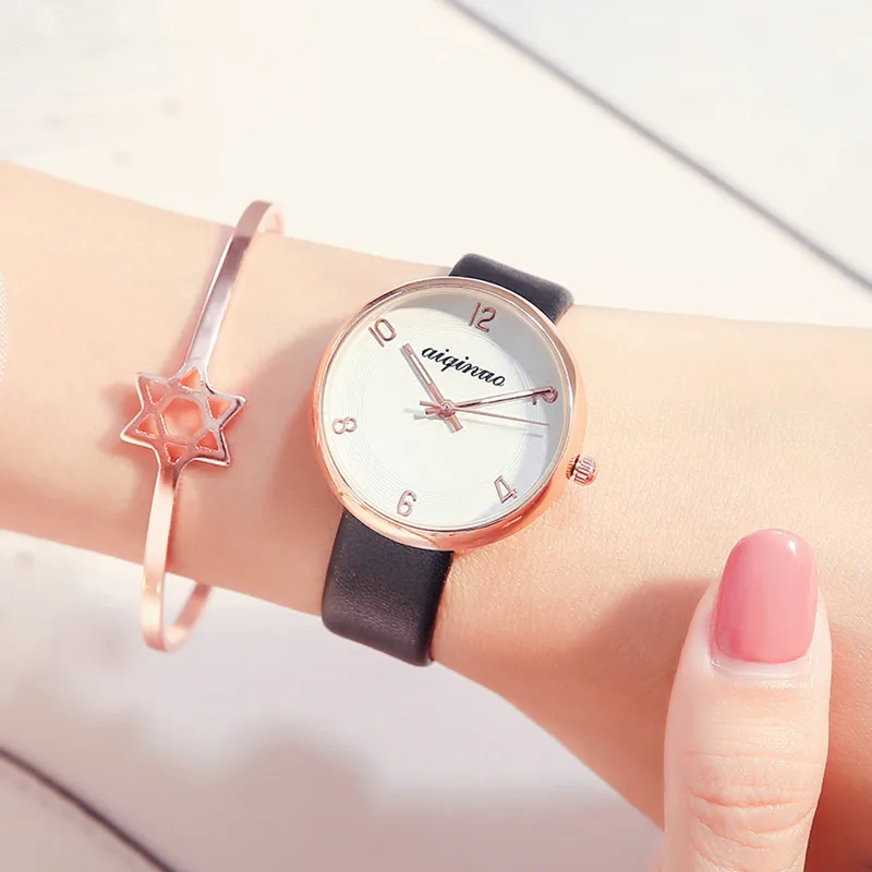 2019 модные простые часы для женщин и девушек кварцевые креативные повседневные