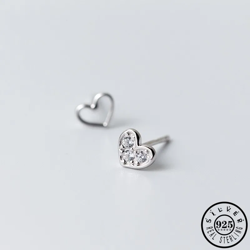925 стерлингового серебра небольшой Асимметричный кубического циркония любящее
