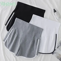 maternity lounge shorts summer pregnant women stretchy low waist support belt loose short pants hot pant home wear for pregnancy