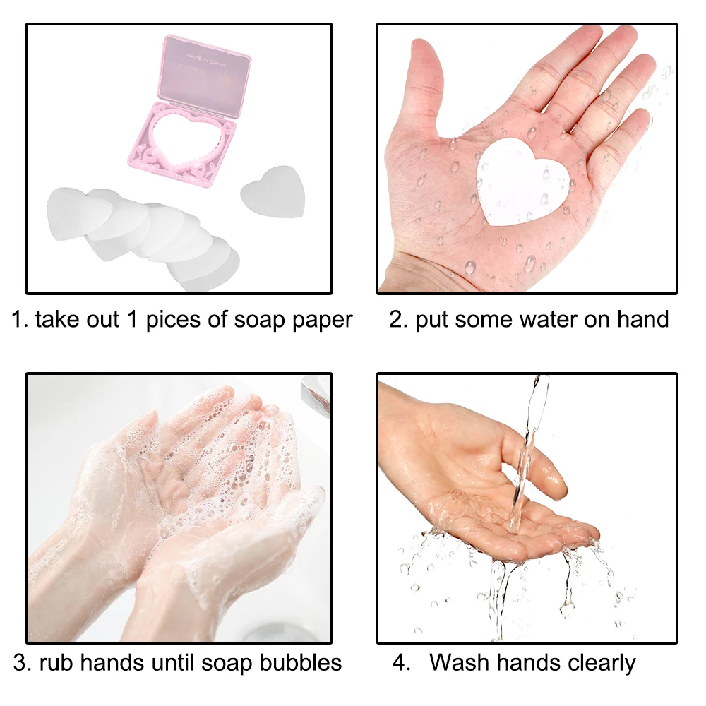 

Mini Disposable Soap Box 20pcs/Box Portable Disinfecting Foaming Soap Paper Washing Hand Clean Scented Slice Sheets