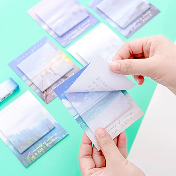 Пейзаж шаблон Sticky Notes Post стикер Скрапбукинг дневник планировщик блокноты офисные