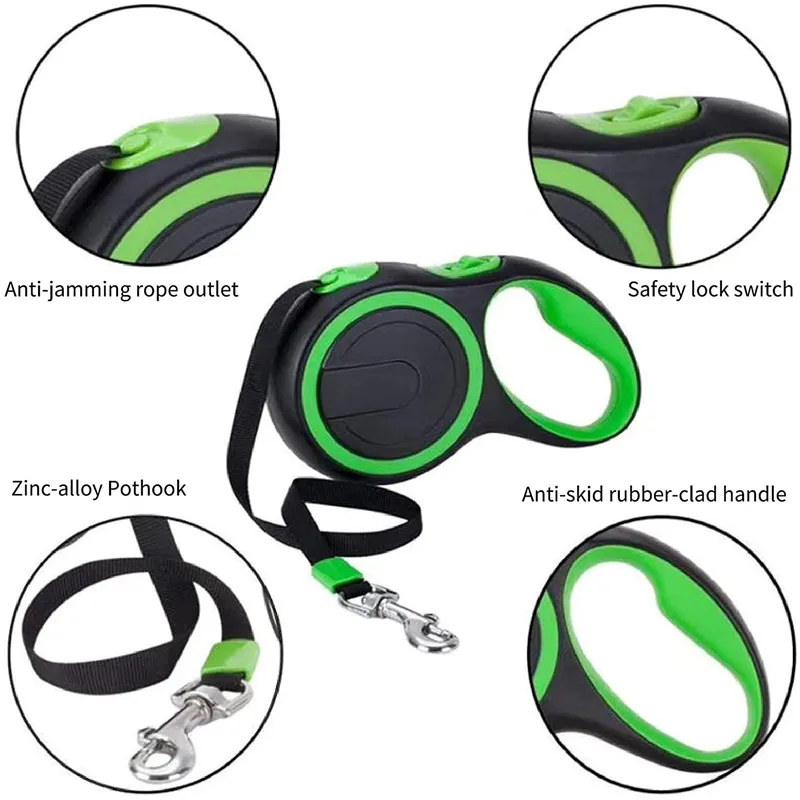 

Strong Dog Leash Durable Nylon Automatic Retractable Pet Leash For Medium Large Dogs Traction Rope Lead Belt Pet Product