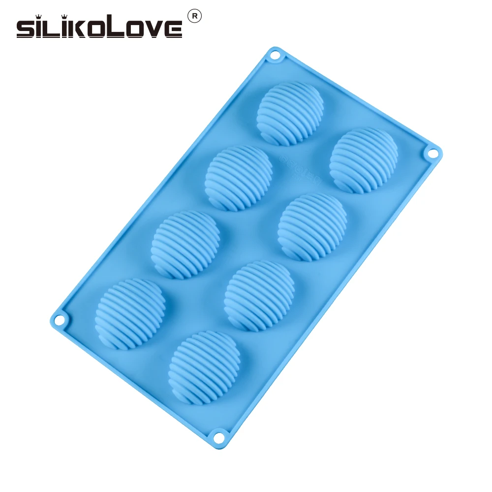 Силиконовая форма для торта SILIKOLOVE 8 ячеек 3D Резьбовая украшения шоколада своими