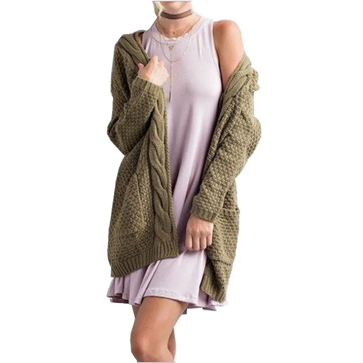 

New Women Casual Basic Autumn Winter Knitted Sweater Cardigan Top Long sleeve Plus Size S~3XL