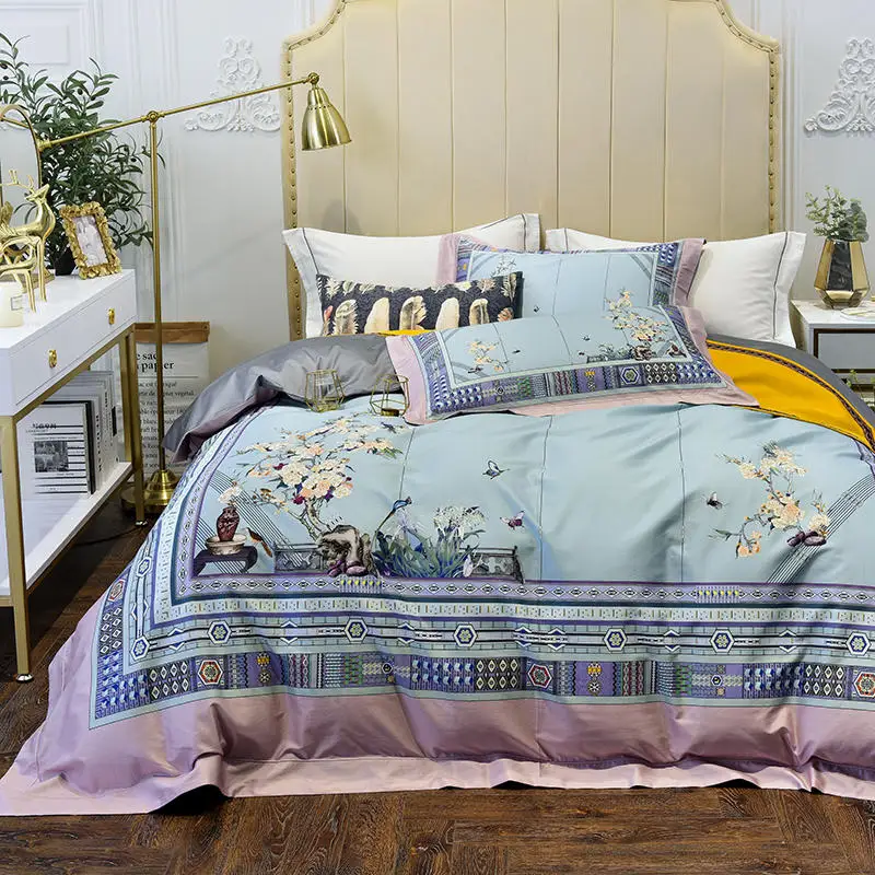 Комплект постельного белья 100S из египетского хлопка цифровой комплект с