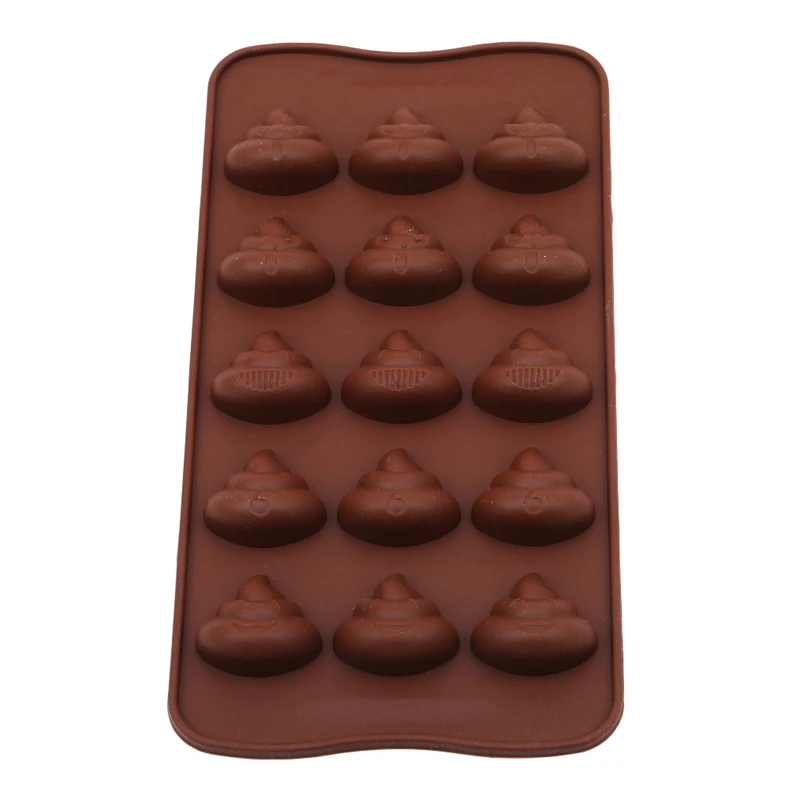 

15 отверстий дерьмо Форма силиконовая форма для шоколада сделай сам в виде тортов и конфет Jely пудинг Fondant (сахарная) выпечки печенья украшени...