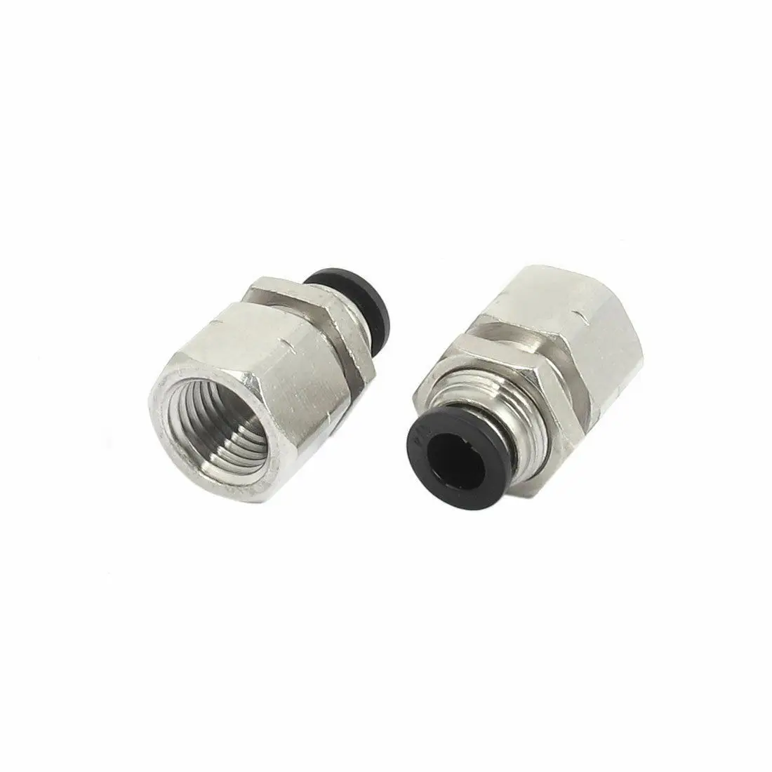 

2 Pcs 1/4" Tube 1/4NPT Female Thread 2 Ways Air Gas Quick Connecting Fittings