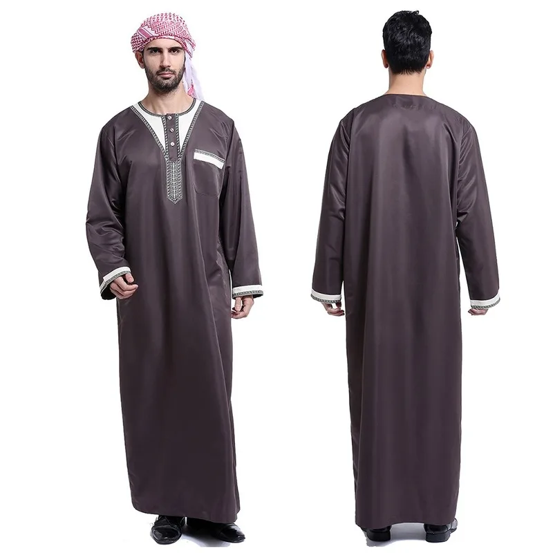 2020 мусульманская Арабская одежда для мужчин арабский мужской халат с вышивкой