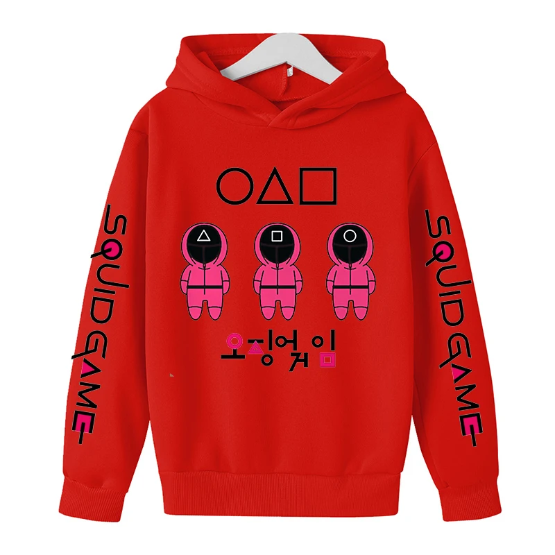 

Kids Gift Hoodie Sweatshirt Squid Game Clothes Boys' Baby Casual Fashion Girls Худи Children's Hoodie 4T-14T Lovely Coat Autumn