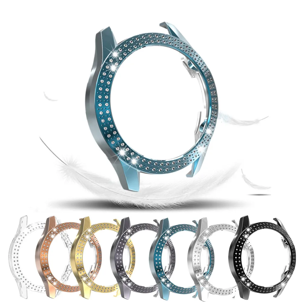 Роскошный двухрядный блестящий чехол с бриллиантами для Huawei Watch GT 2 1 46 мм тонкий