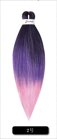 Легко Джамбо косички волос коробка косички волосы предварительно растянутые плетеные волосы синтетическое расширение 26 "омбре смешанных цветов