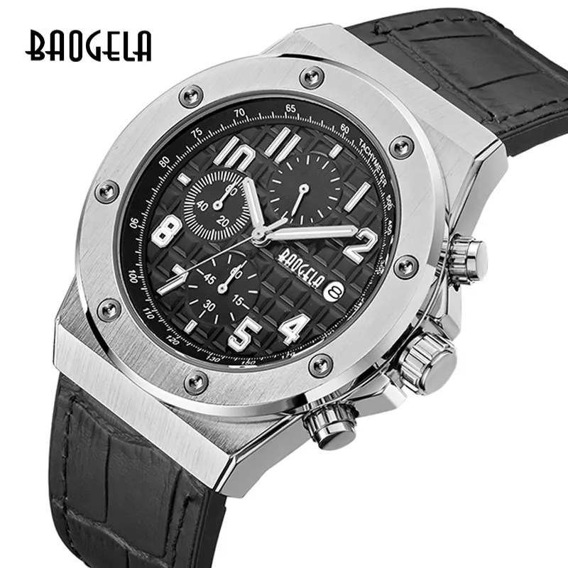 Мужской Новый кварцевый хронограф BAOGELA Montres 2019 Étanche светлый мужской браслет из