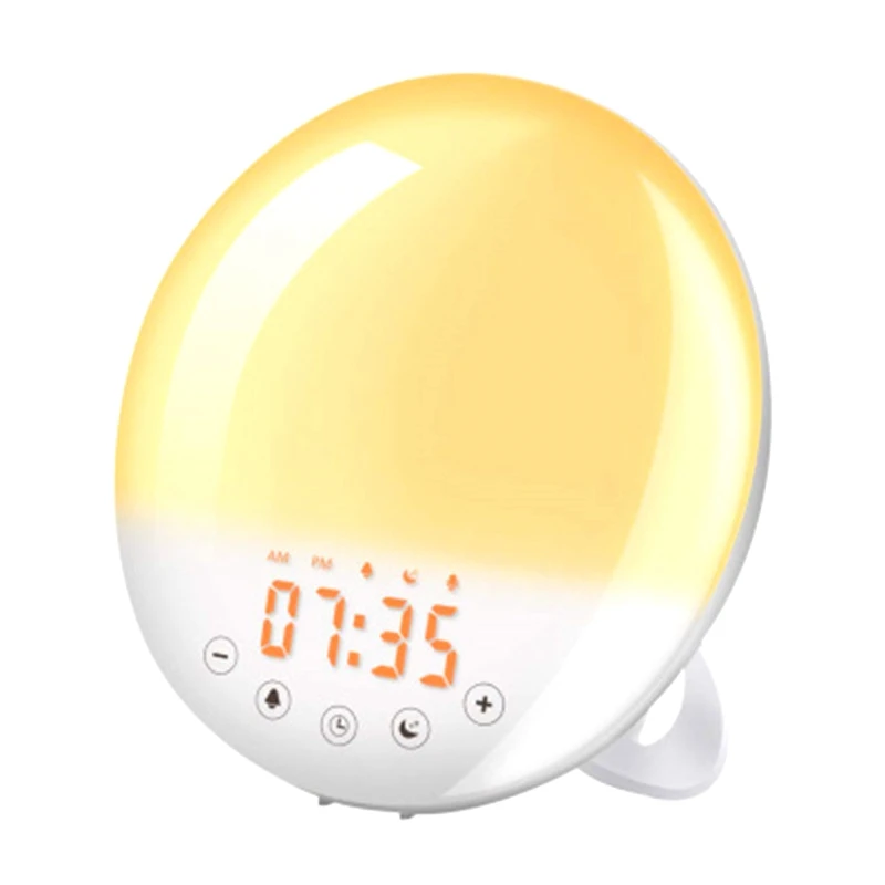 

Wake Up светильник Восход Будильник 7 Цвета восход солнца/закат FM радио цифровой ночник с часами светильник часы для Alexa Google Home, Wi-Fi